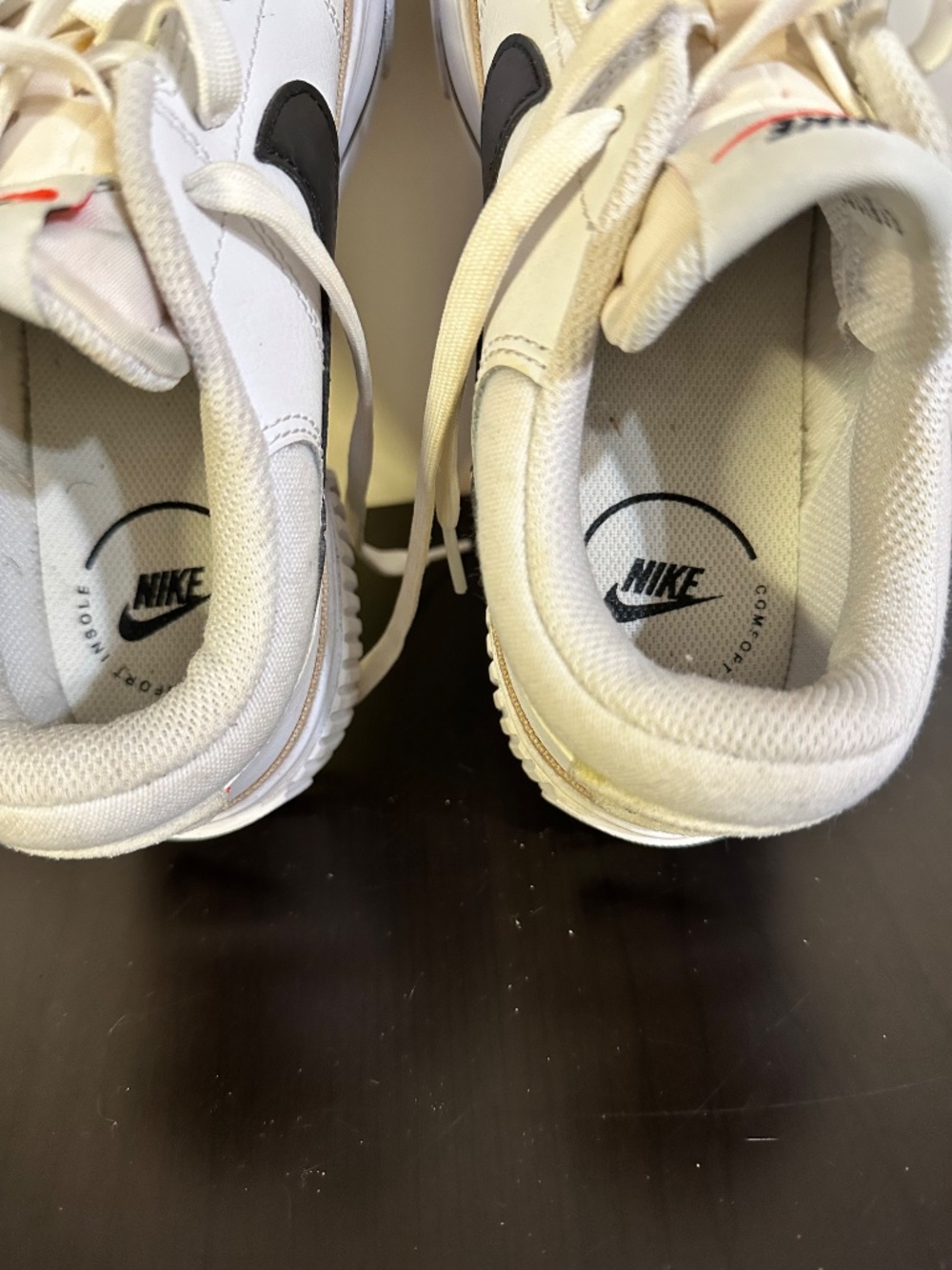 Nike Court Legacy Lift sneakers feature a prominent platform sole and a white le - Picture 7 of 7
